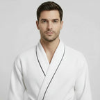 Premium Waffle Piping Robe for Men - Che Cose Belle