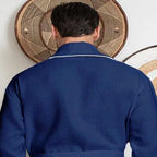 Premium Waffle Piping Robe for Men - Che Cose Belle