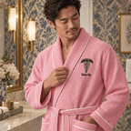 Premium Waffle Piping Robe for Men - Che Cose Belle