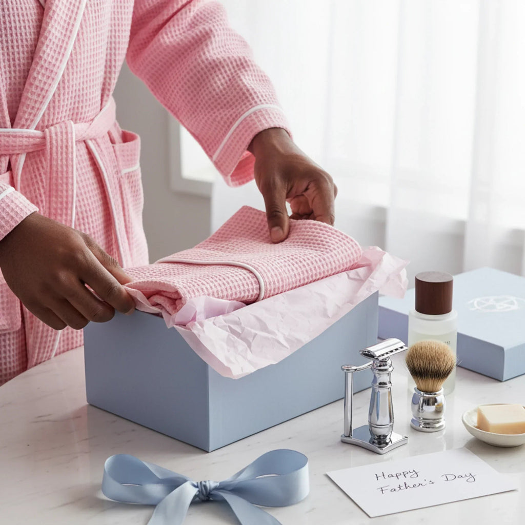 Premium Waffle Piping Robe for Men - Che Cose Belle