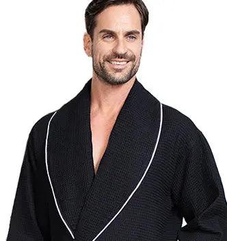 Premium Waffle Piping Robe for Men - Che Cose Belle