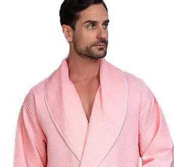Premium Waffle Piping Robe for Men - Che Cose Belle