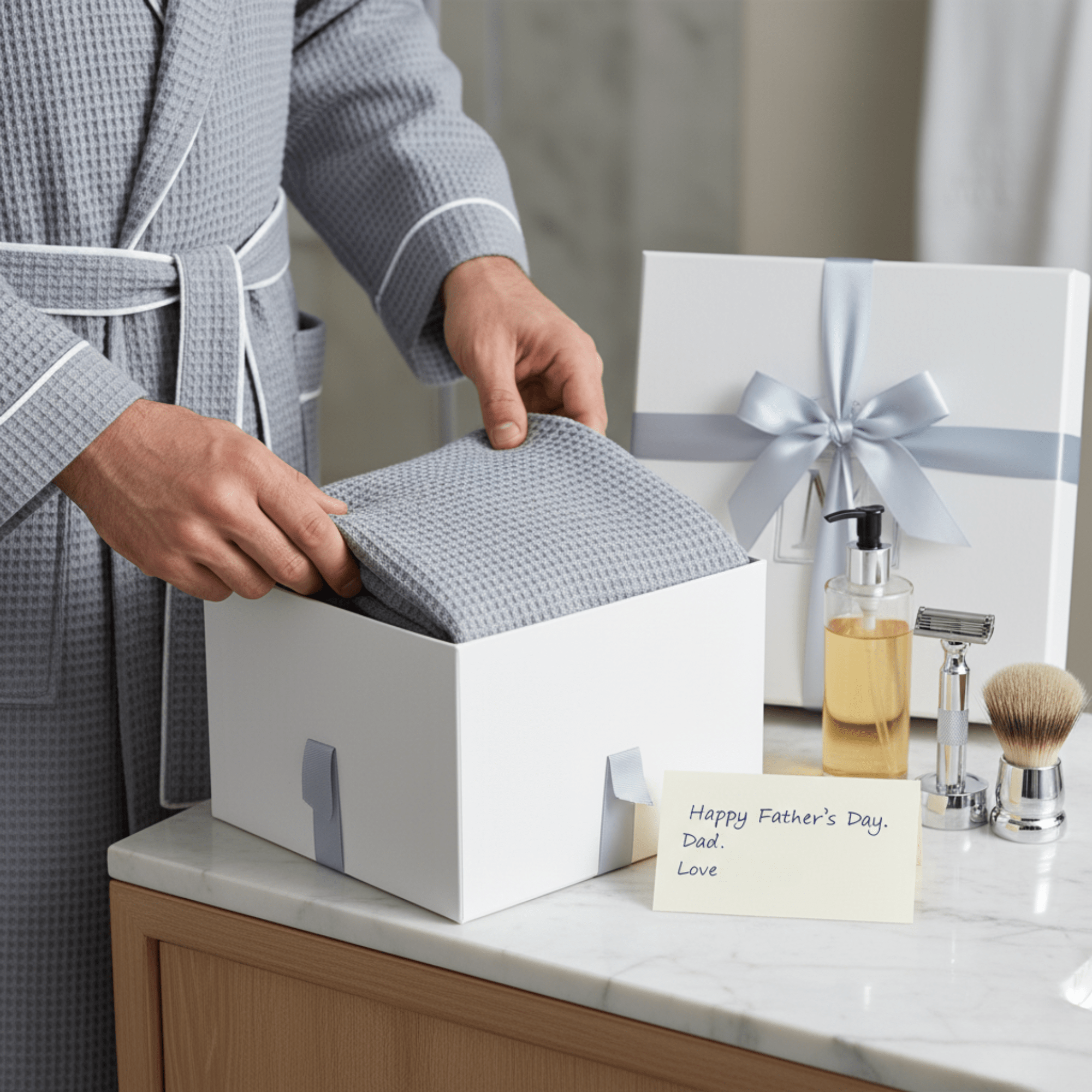 Premium Waffle Piping Robe for Men - Che Cose Belle