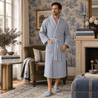 Premium Waffle Piping Robe for Men - Che Cose Belle