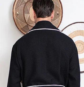 Premium Waffle Piping Robe for Men - Che Cose Belle