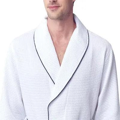 Premium Waffle Piping Robe for Men - Che Cose Belle