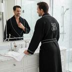 Premium Waffle Piping Robe for Men - Che Cose Belle