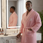 Premium Waffle Piping Robe for Men - Che Cose Belle