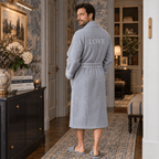 Premium Waffle Piping Robe for Men - Che Cose Belle
