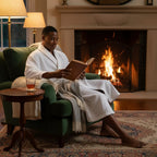 Premium Waffle Piping Robe for Men - Che Cose Belle