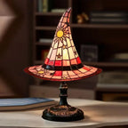 Premium Witch Hat Stained Glass Lamp – Magical Glow for Your Home - Che Cose Belle