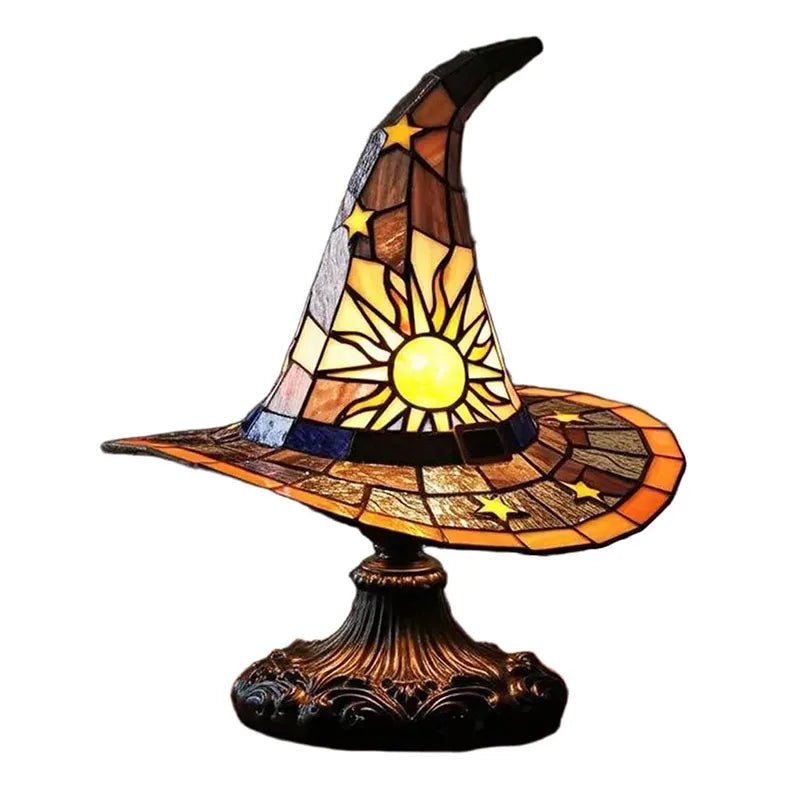 Premium Witch Hat Stained Glass Lamp – Magical Glow for Your Home - Che Cose Belle
