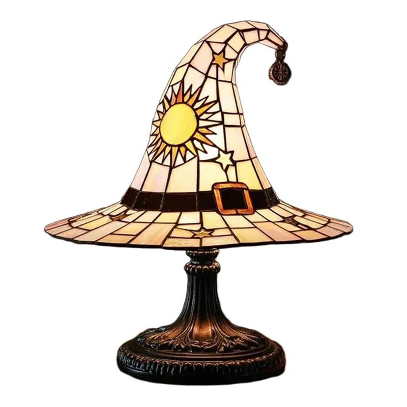 Premium Witch Hat Stained Glass Lamp – Magical Glow for Your Home - Che Cose Belle