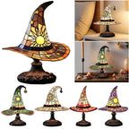 Premium Witch Hat Stained Glass Lamp – Magical Glow for Your Home - Che Cose Belle