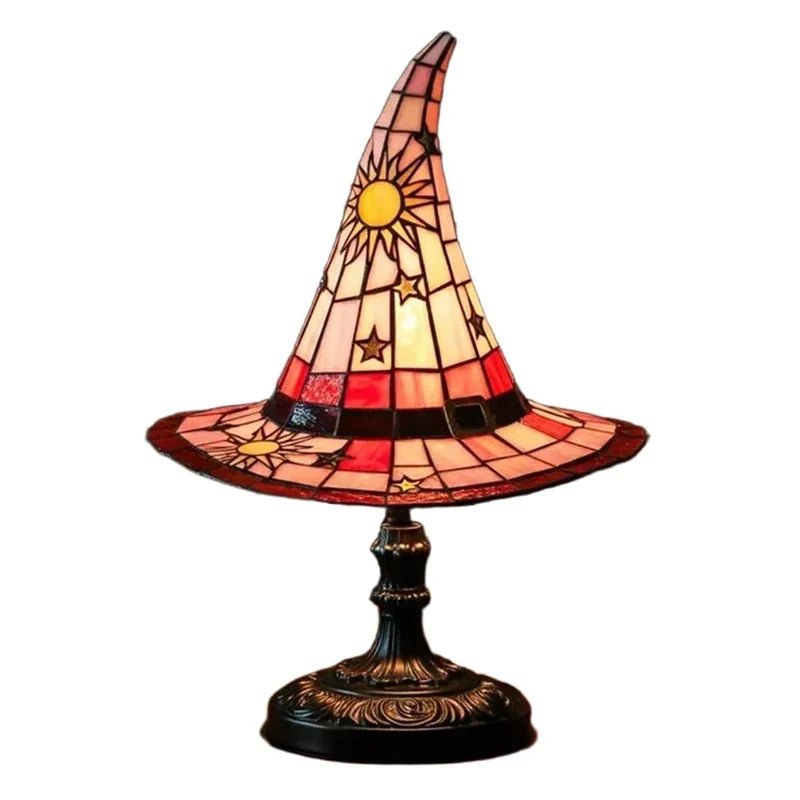 Premium Witch Hat Stained Glass Lamp – Magical Glow for Your Home - Che Cose Belle