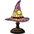 Premium Witch Hat Stained Glass Lamp – Magical Glow for Your Home - Che Cose Belle