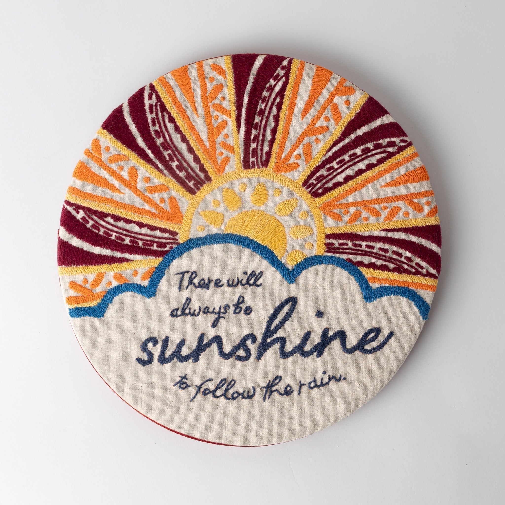 Prerak Sunshine Hand Embroidered Wall Art - Che Cose Belle