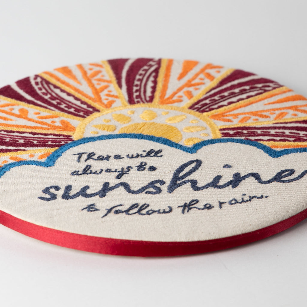 Prerak Sunshine Hand Embroidered Wall Art - Che Cose Belle