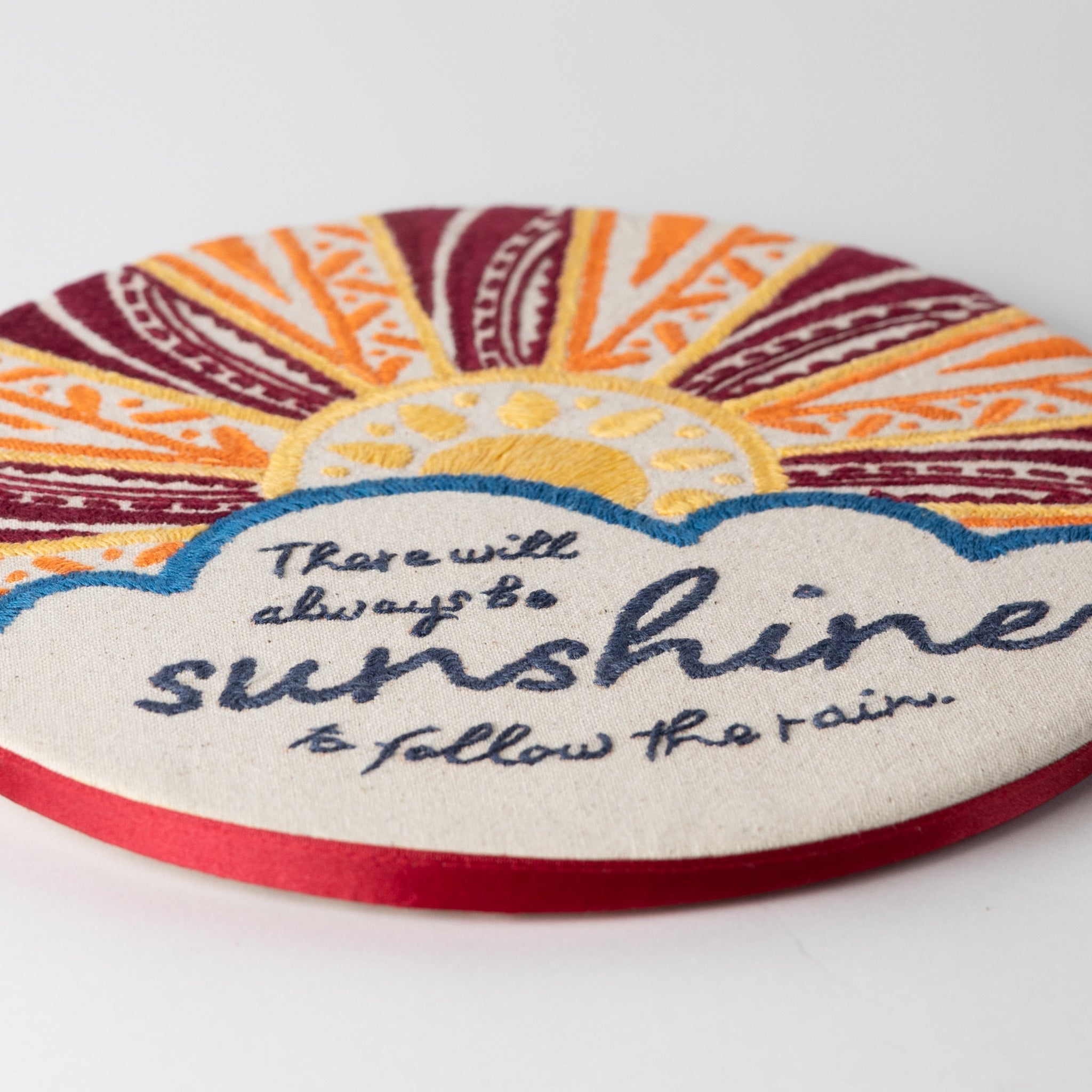 Prerak Sunshine Hand Embroidered Wall Art - Che Cose Belle