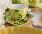 Primavera Hand painted Stoneware Latte Mugs Set, Set of 4 - Che Cose Belle