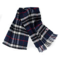 Prince of Scots Heritage Plaid Fringed Merino Wool Scarf (Cambridge Navy) - Che Cose Belle