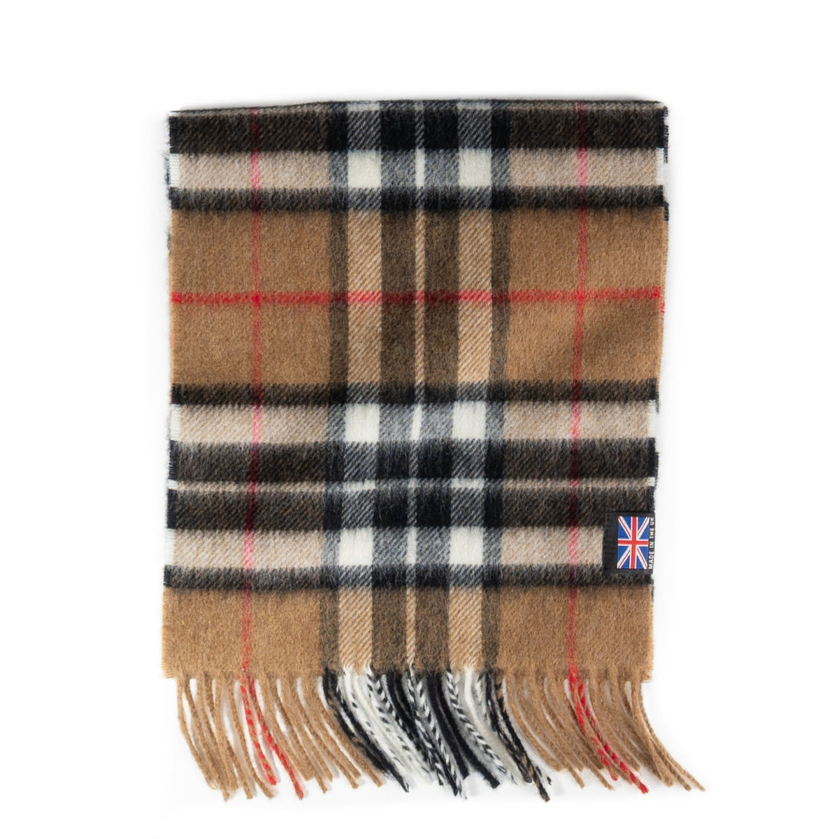 Prince of Scots Merino Lambswool Tartan Scarf (Thompson Camel) - Che Cose Belle