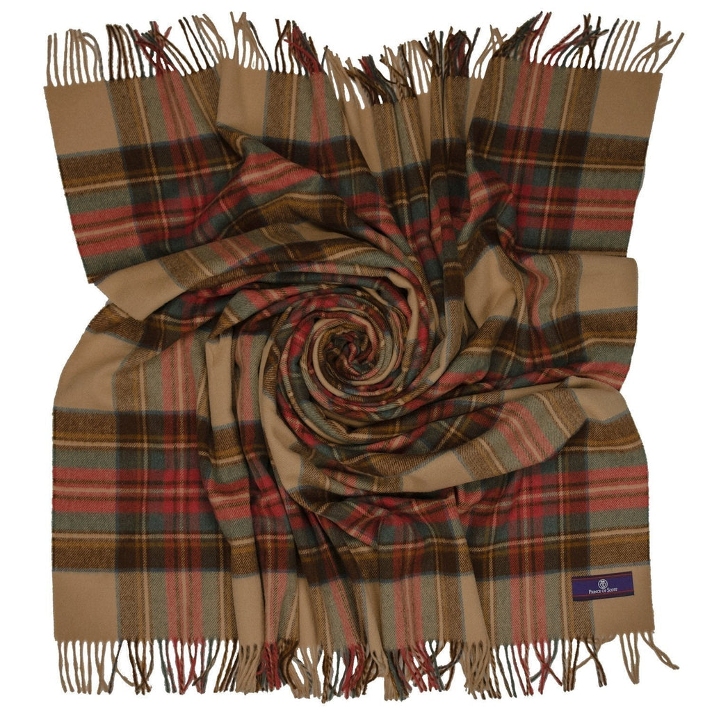Prince of Scots Merino Wool Throw ~ Antique Dress Stewart ~ - Che Cose Belle