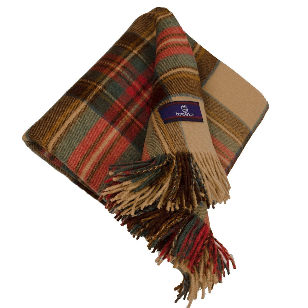 Prince of Scots Merino Wool Throw ~ Antique Dress Stewart ~ - Che Cose Belle