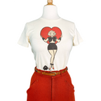 Prisoner of Love Fitted Tee in Ivory - X-LARGE