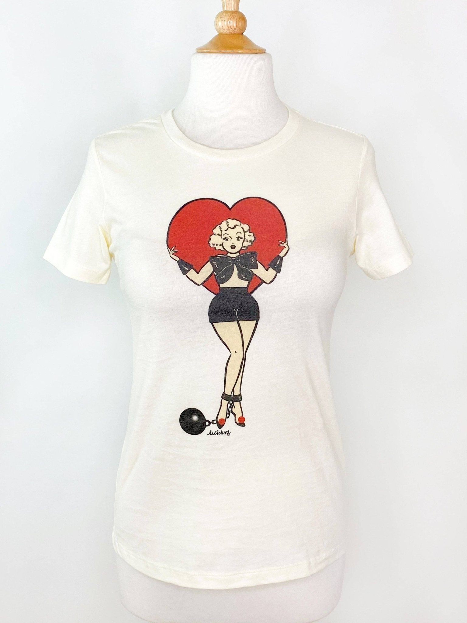 Prisoner of Love Fitted Tee in Ivory - X - LARGE - Che Cose Belle