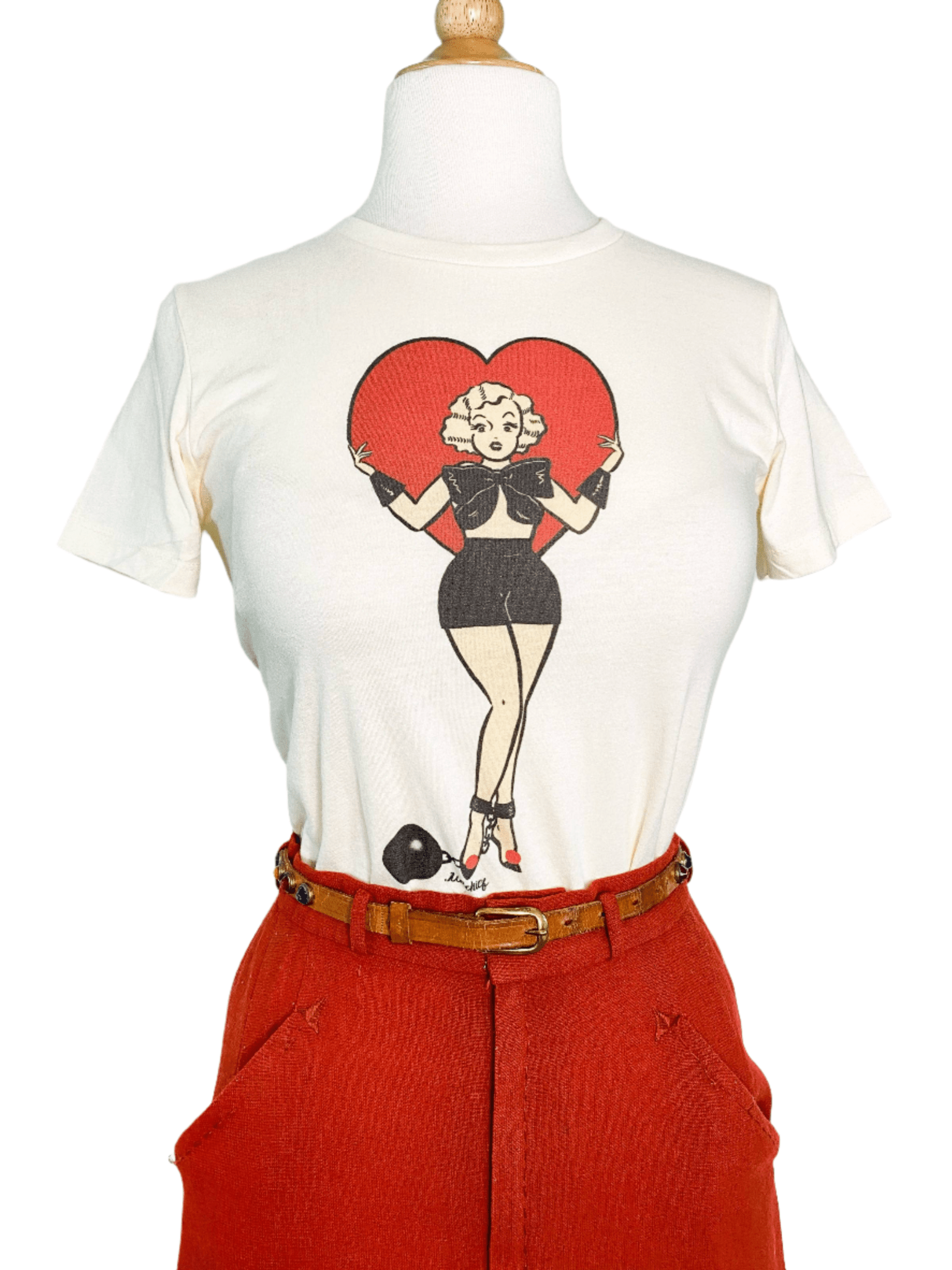 Prisoner of Love Fitted Tee in Ivory - X - LARGE - Che Cose Belle