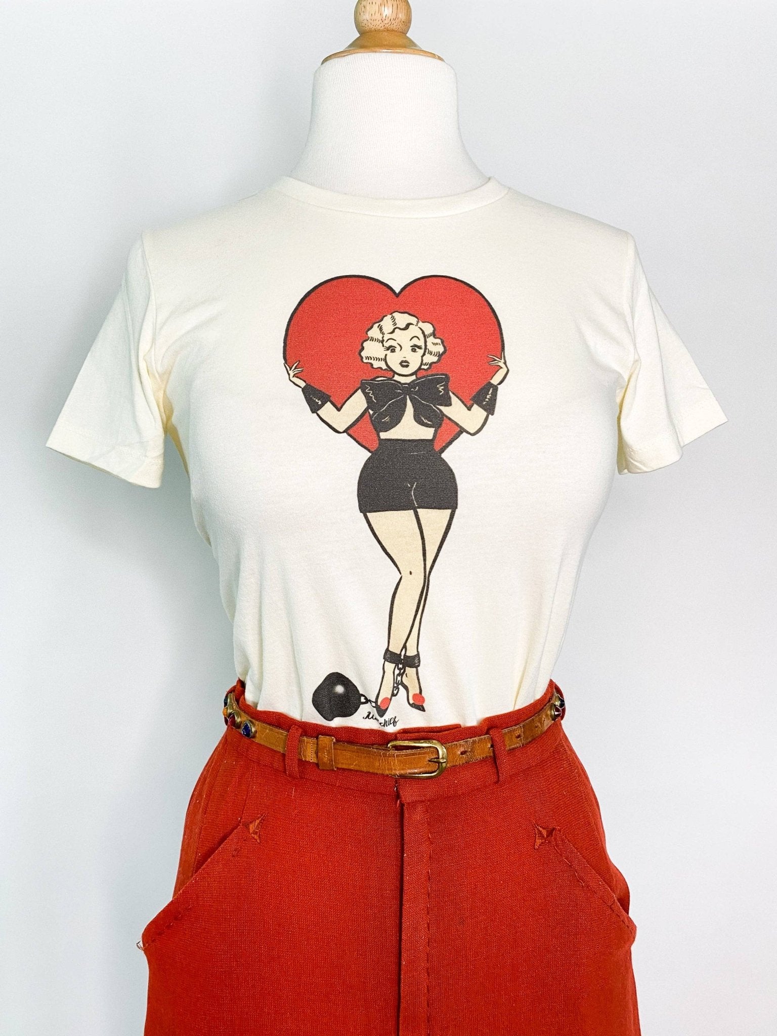 Prisoner of Love Fitted Tee in Ivory - X - LARGE - Che Cose Belle