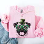 Pug, Adorable Dog, St Patrick's Day, Lucky, Irish Sweatshirt - Che Cose Belle