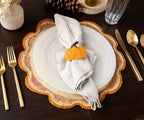 Pumpkin Napkin Rings - Fall & Thanksgiving Decor for Parties, Dining Room, Napkins Rings for Thanksgiving - Fall Napking Rings - Che Cose Belle