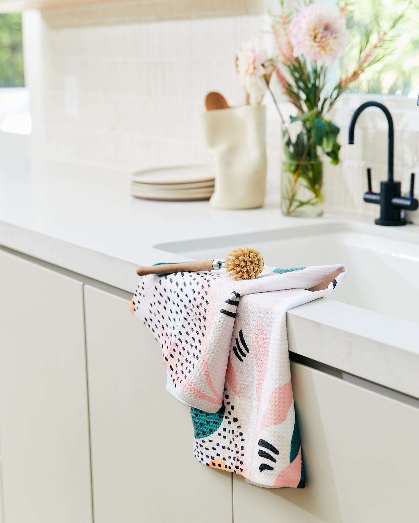 Pumpkin Patchwork Geometry Tea Towel - Che Cose Belle