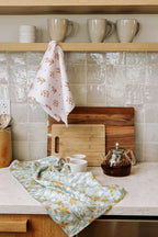 Pumpkin Patchwork Geometry Tea Towel - Che Cose Belle