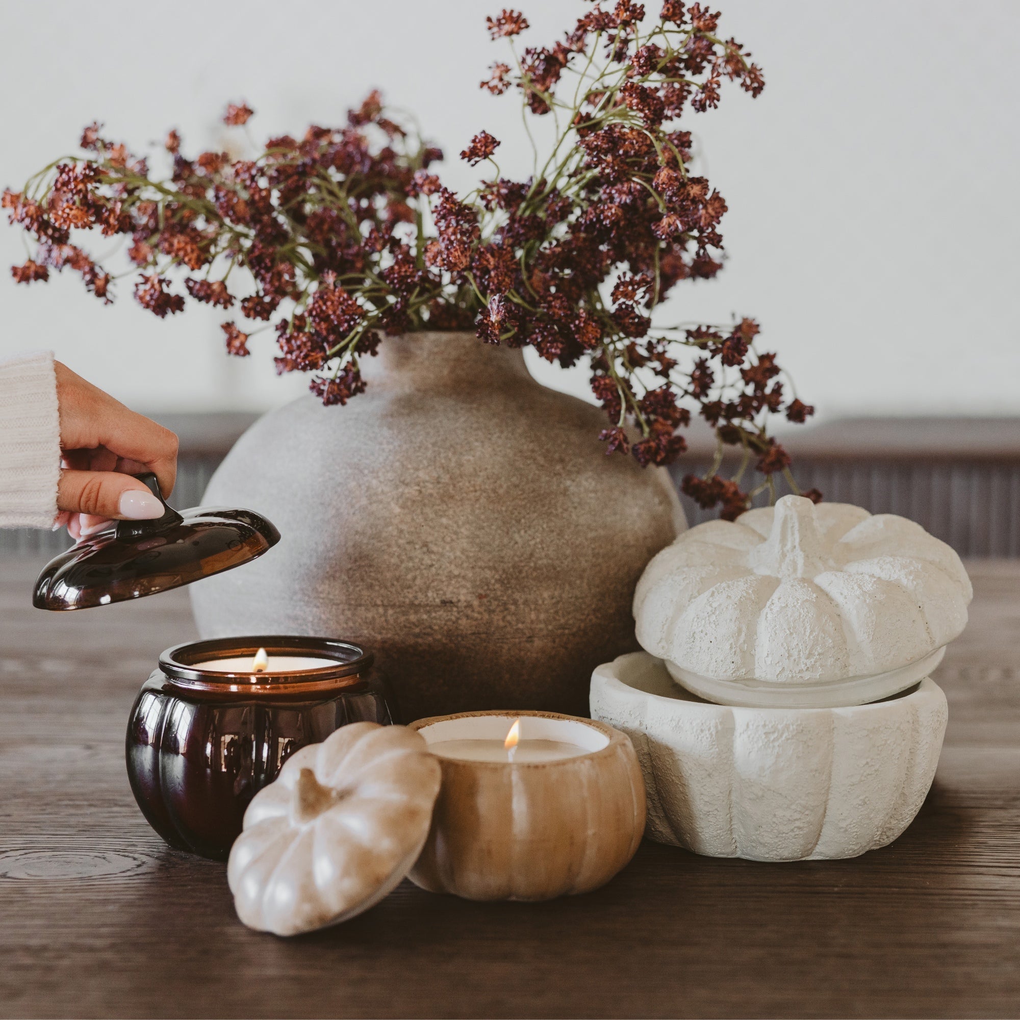 Pumpkin Spice Soy Candle - Ceramic Pumpkin Jar - 8 oz - Che Cose Belle