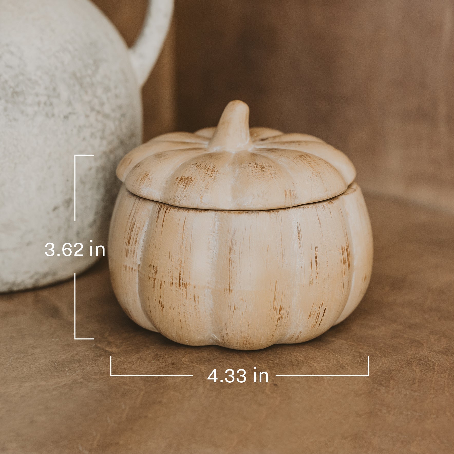 Pumpkin Spice Soy Candle - Ceramic Pumpkin Jar - 8 oz - Che Cose Belle