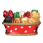 Puppies In A Basket Ornament - Che Cose Belle