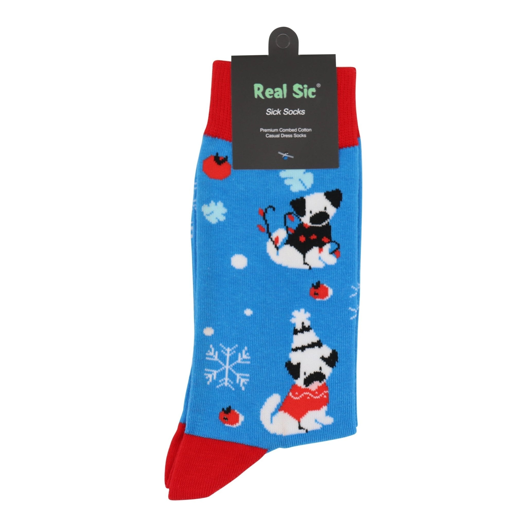 Puppy Dog Christmas Holiday Socks - Comfy Cotton for Men & Women - Che Cose Belle