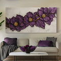 Purple Flower Plaster Wall Art - Che Cose Belle