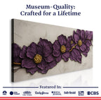 Purple Flower Plaster Wall Art - Che Cose Belle