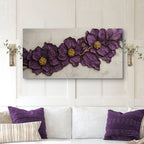 Purple Flower Plaster Wall Art - Che Cose Belle