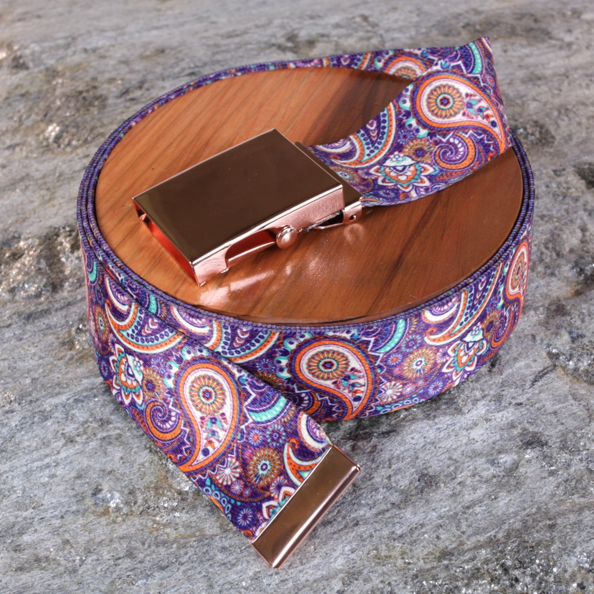 Purple Paisley Belt - Che Cose Belle