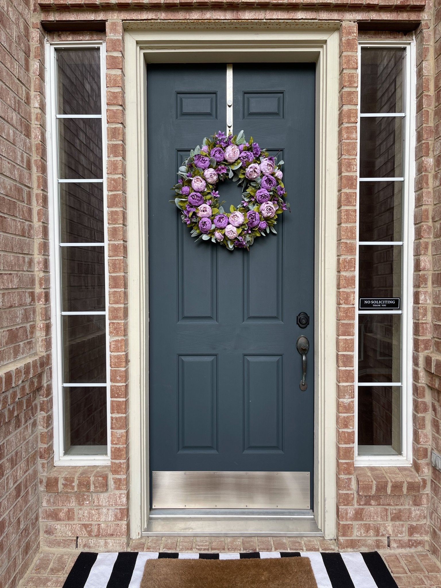 Purple Peony Spring Wreath - Che Cose Belle
