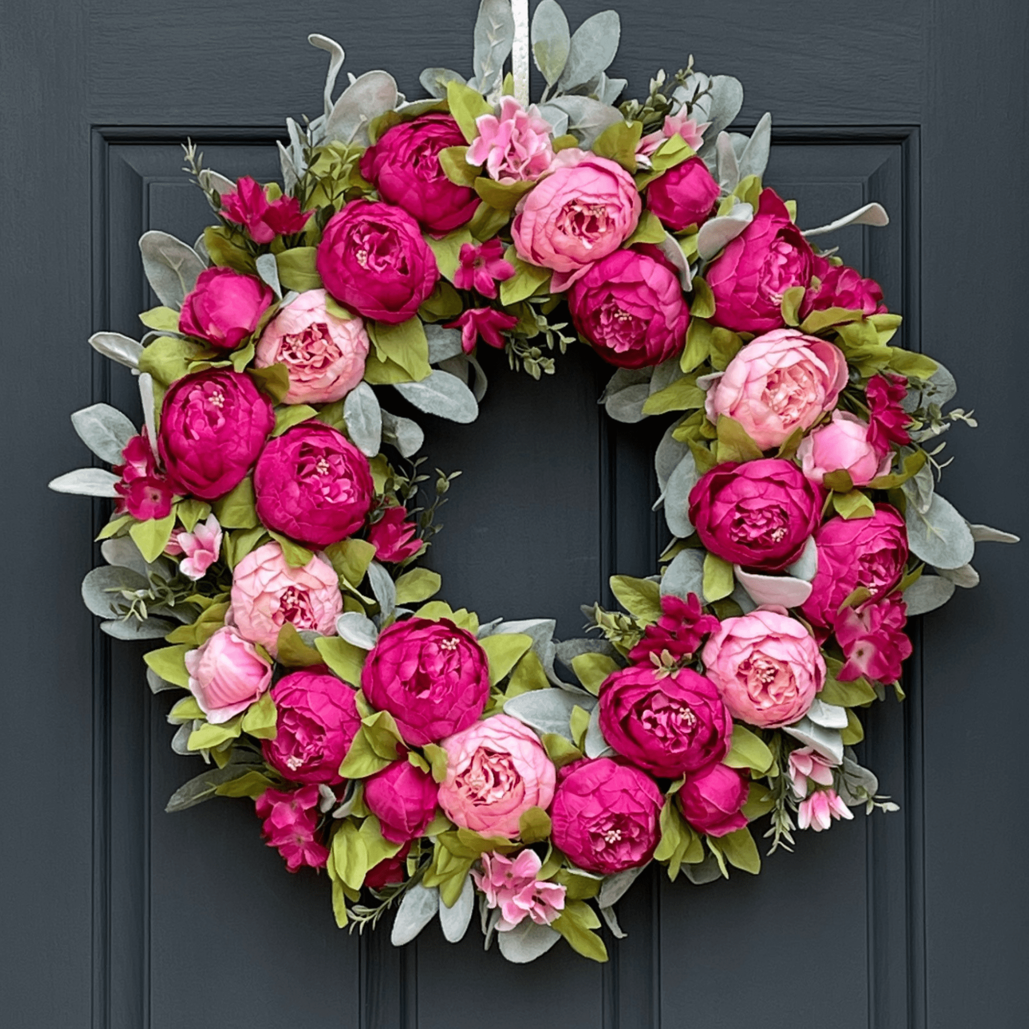 Purple Peony Spring Wreath - Che Cose Belle