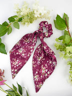 Purple Satin Scarf Scrunchie - Che Cose Belle
