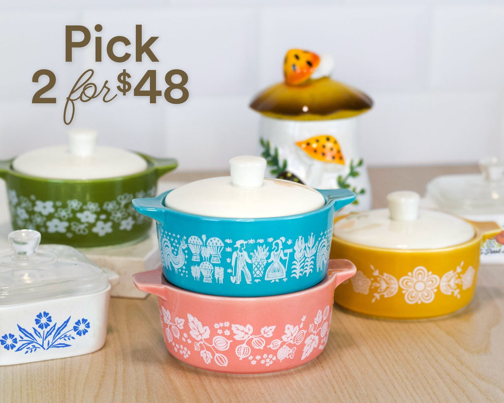Pyrex - Inspired Butterprint Casserole Ceramic Trinket Box - Che Cose Belle