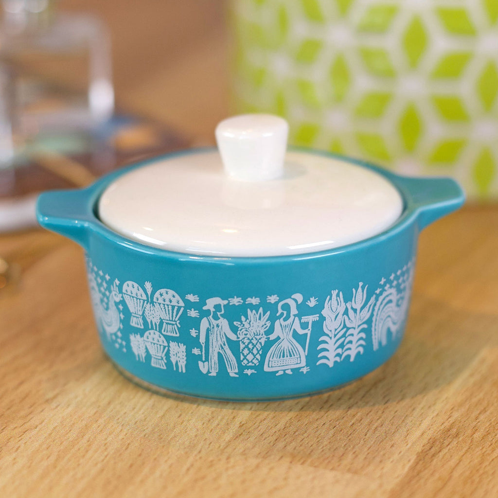 Pyrex-Inspired Butterprint Casserole Ceramic Trinket Box - Che Cose Belle