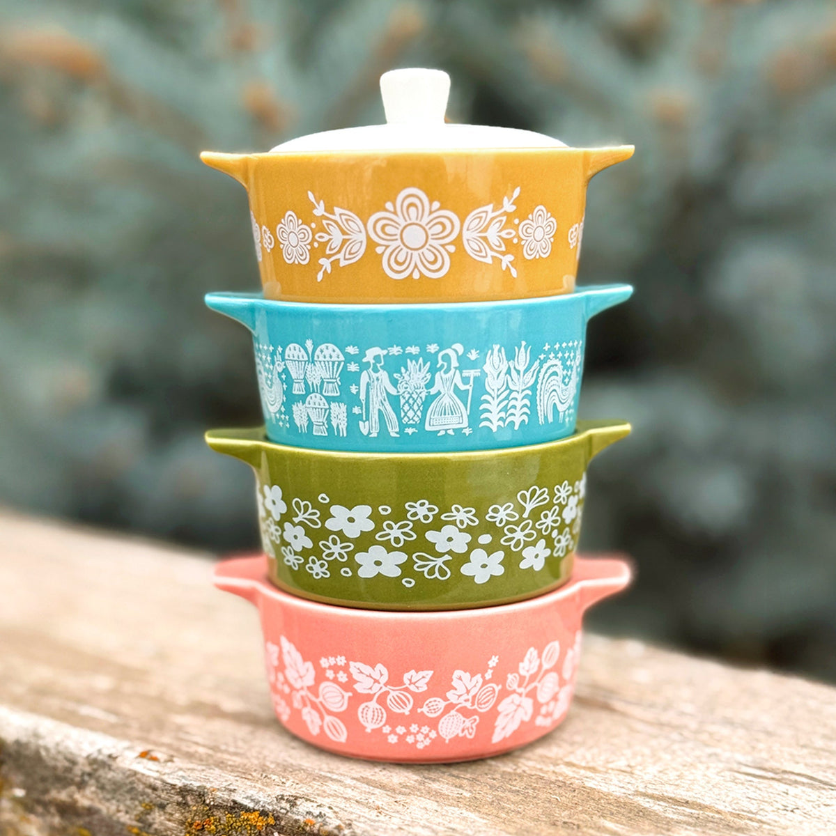 Pyrex-Inspired Butterprint Casserole Ceramic Trinket Box - Che Cose Belle